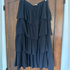 Abercrombie & Fitch Black Tiered Skirt